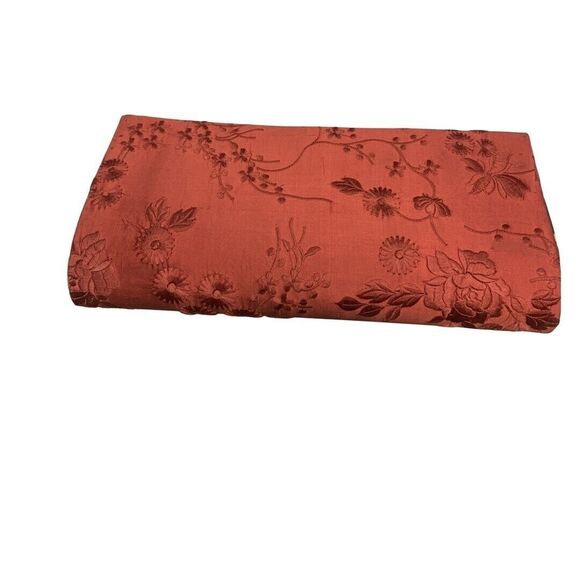 Maria Mateus Angola African Print Red Embroidered Envelope Clutch Purse 14" - Picture 6 of 13